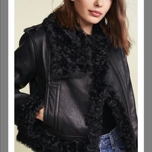 Vince shearling leather jacket size M